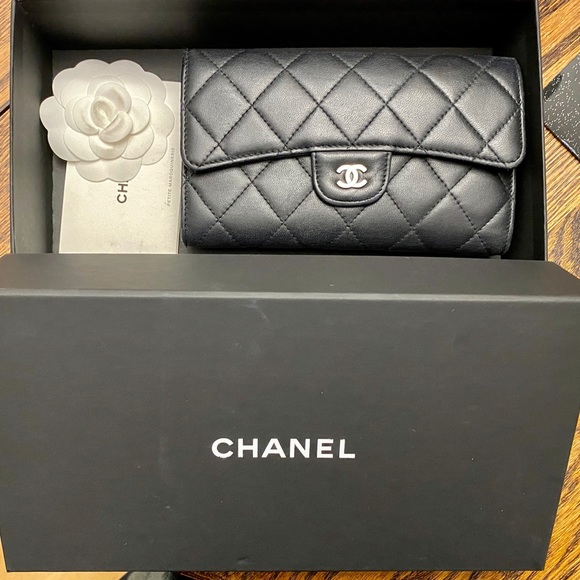 CHANEL Handbags - Chanel Classic Flap Wallet Trifold W/box & sticker